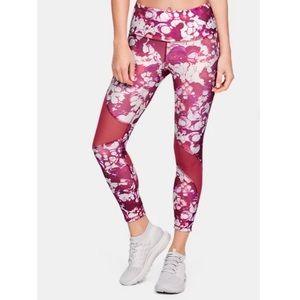 Under Armour Women's HeatGear Armour Ankle Crop Print Leggings Size XS